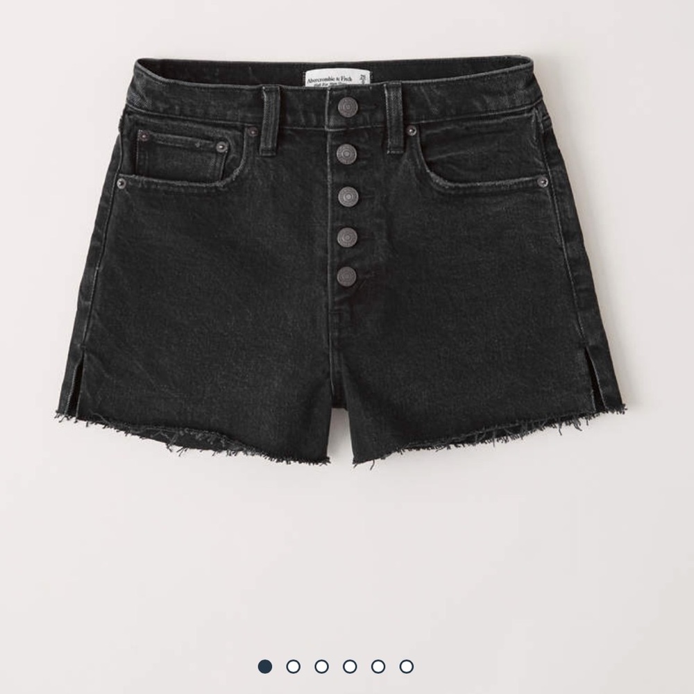 A&F black high rise mom shorts NWT